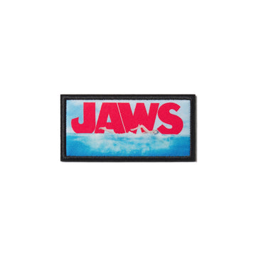 JAWS logo patch with red text on a blue background